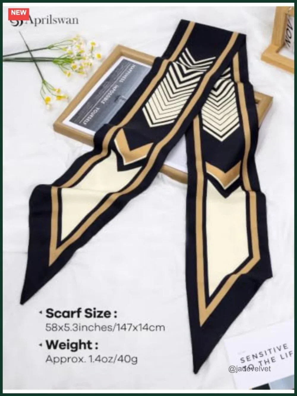 Silk Hair Scarf Satin Neck Scarf Women Fashion Accessory